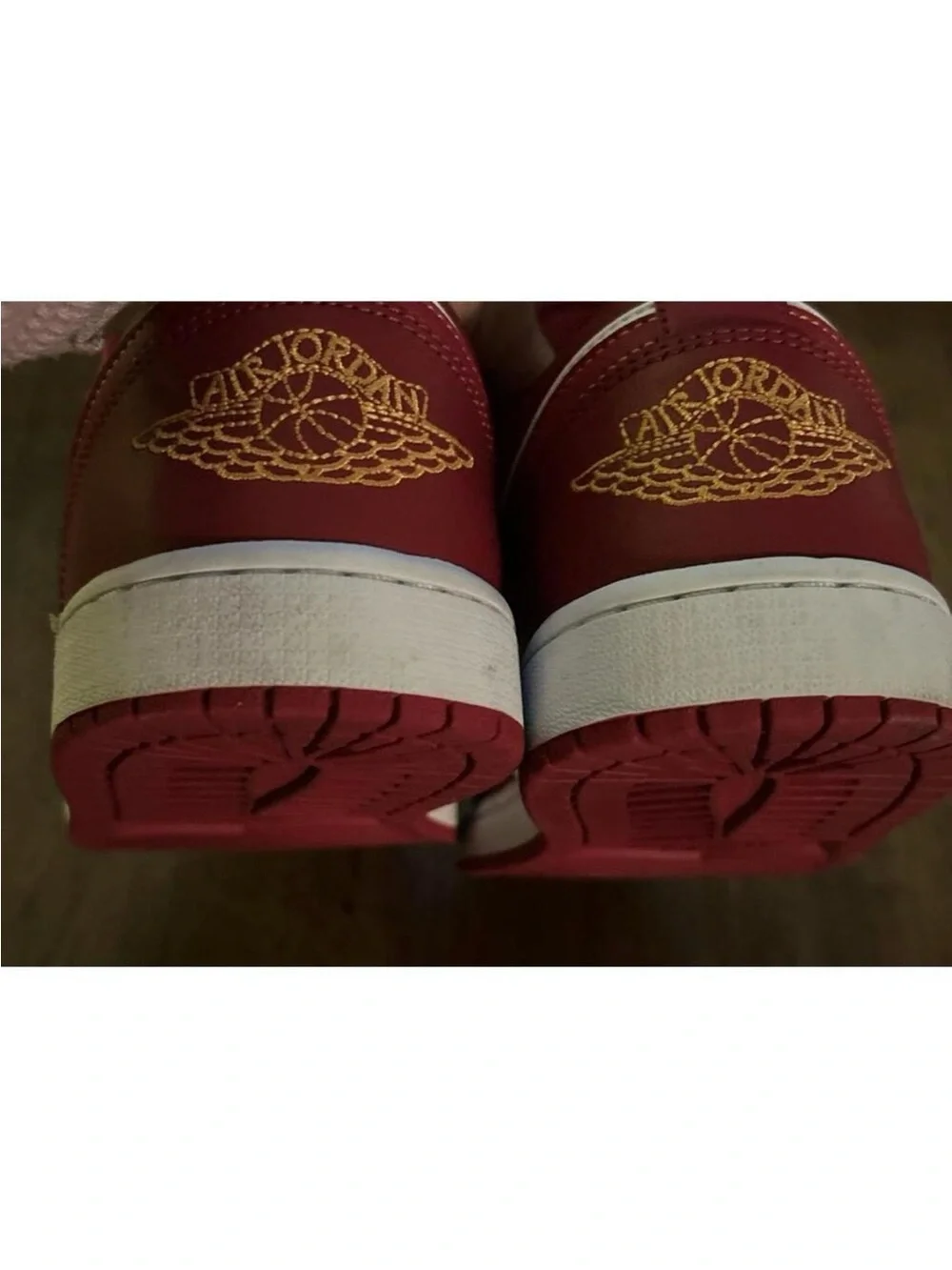 Jordan Low Top Sneakers in White and Red - Picture 5 of 10